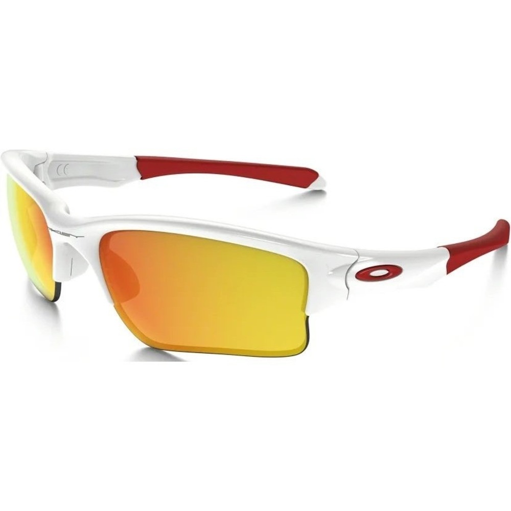 Oakley Quarter Jacket Youth Unisex Sunglasses OO9200-03 Fire Iridium White Red